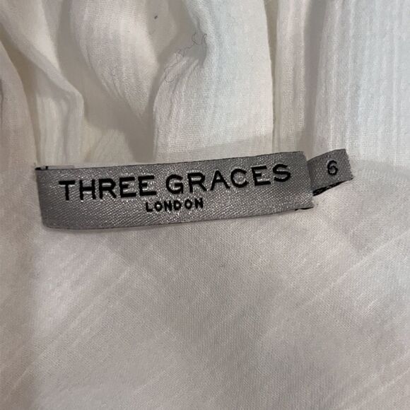 Three Graces White Cotton Maxi Size 6 - Picture 13 of 16